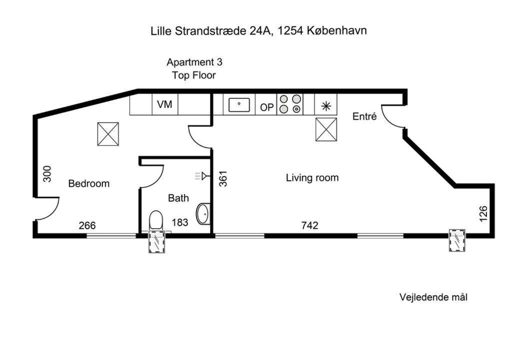 קופנהגן Charmerende Lejlighed Ved Nyhavn 3 Sal מראה חיצוני תמונה